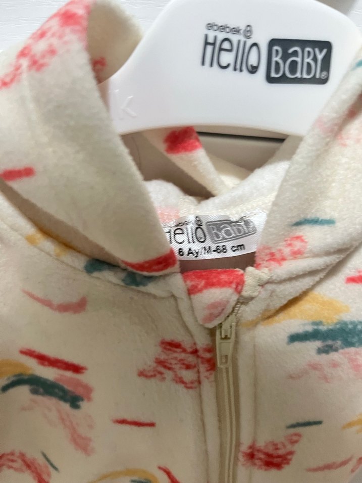 Pastel Renkli Örgü Kız Bebek Tulum - Görsel 2