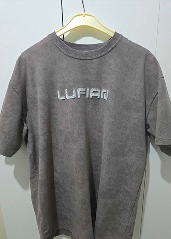 Lufian Gri Oversize Tisort
