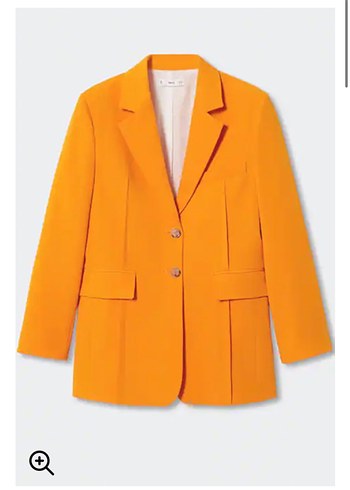 Mango Turuncu Klasik Blazer Ceket