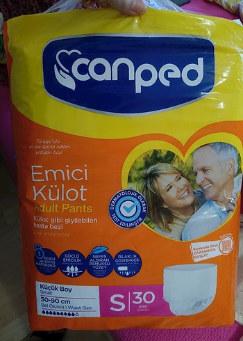 Canped Emici Külot Hasta Bezi S 30'lu