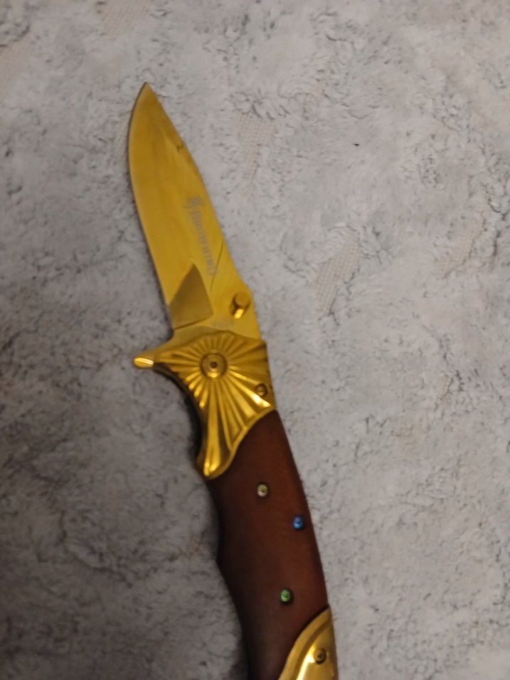 brownıng Altın Renkli Katlanabilir Cep Bıçağı - Görsel 4