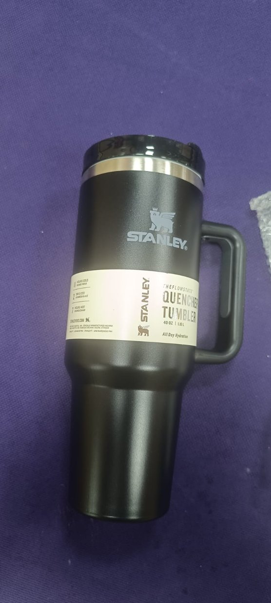 siyah Renkli Kapaklı Termos Kupa pipetle stanley - Görsel 2