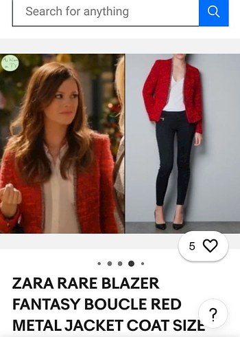 Zara Kirmizi Boucle Tuvit Ceket