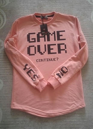 Somon rengi sweatshirt