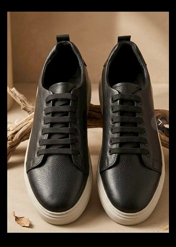 Diğer Siyah Deri Sneaker