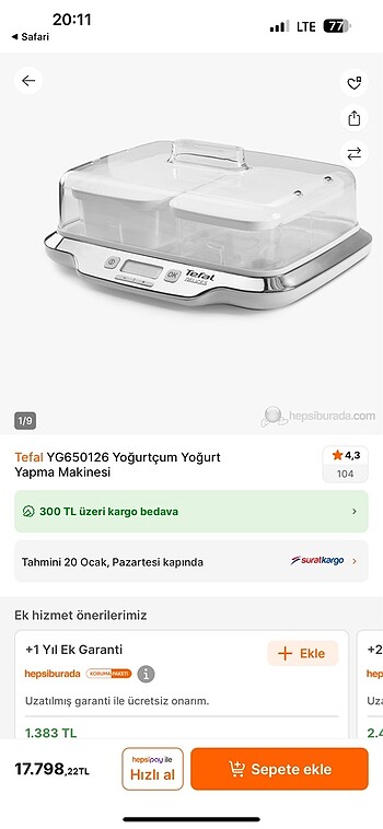 Yegal yoğurt makinası