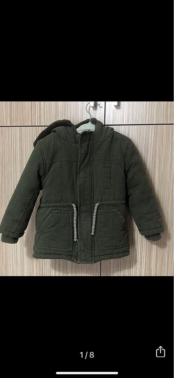 2 yaş haki mont içi peluş
