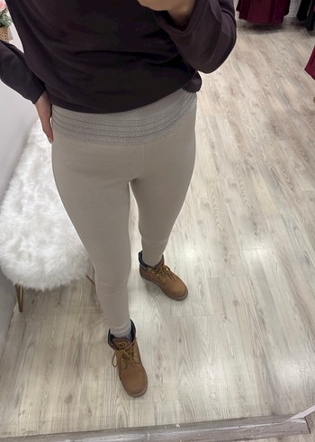 Bej renk Çelik korse Kadın Tayt - Görsel 6