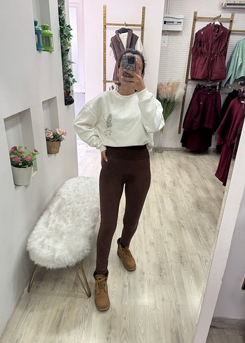 Kahverengi çelik korse  Tayt - Görsel 5