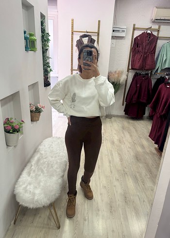 Kahverengi çelik korse  Tayt - Görsel 8