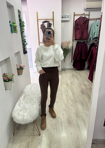 Kahverengi çelik korse  Tayt - Görsel 2