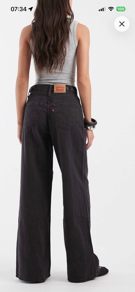 Yüksek Bel Siyah Denim Pantolon  Rahat ve Şık! — görsel 2/4