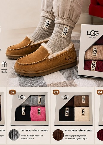 Ugg 3lu Rahat Ve Sik Corap Seti