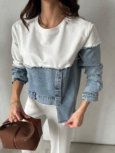 Zara kot detayli sweatshirt