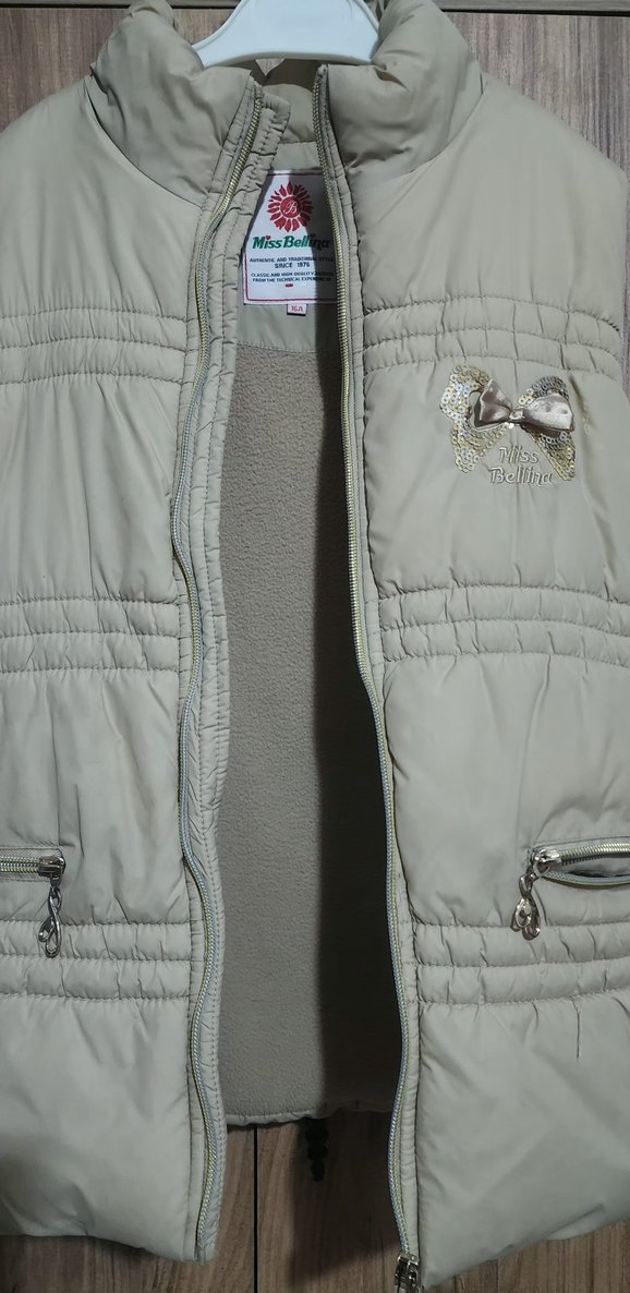 Kız Çocuk Gri Fermuarlı Sıfır Kol Yelek - Görsel 5