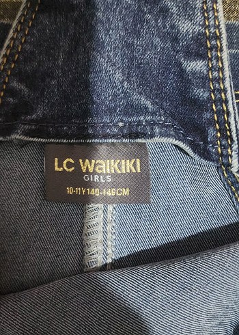 Kız Çocuk Mavi Kot Tulum - Görsel 5