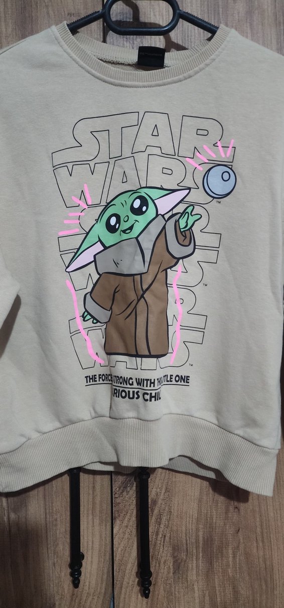 Kız Çocuk Uzun Kollu Fırfırlı Pembe Tişört ve sweet - Görsel 2