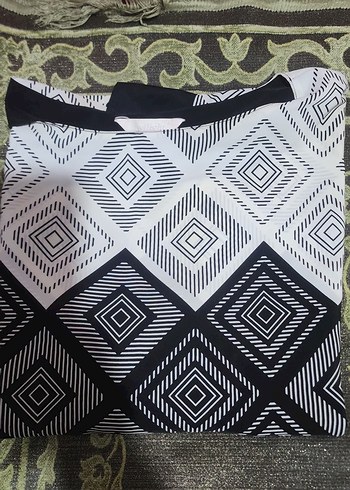 Bohem Gri Kısa Kollu Midi tunik - Görsel 6