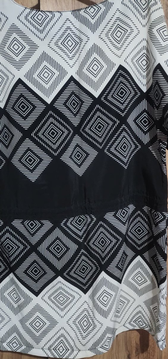 Bohem Gri Kısa Kollu Midi tunik - Görsel 5