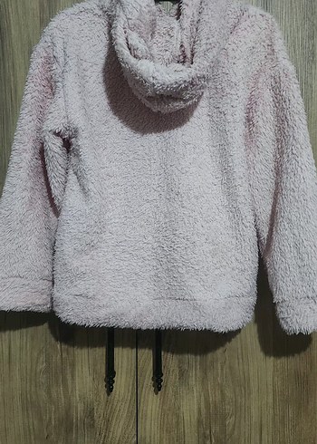 Kız Çocuk Pembe Peluş Sweatshirt - Görsel 2