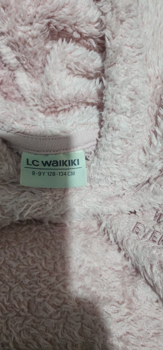 Kız Çocuk Pembe Peluş Sweatshirt - Görsel 3