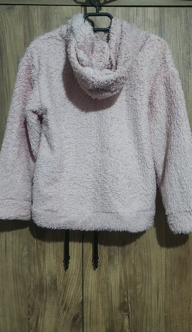 Kız Çocuk Pembe Peluş Sweatshirt - Görsel 2