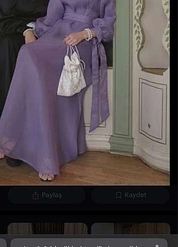 Birgül Bektaş lila elbise