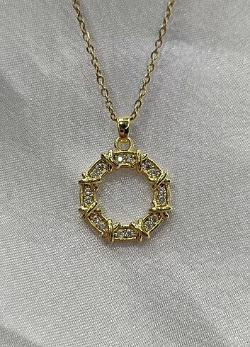 Stainless Stell 316L İtalyan Çelik Zirkon Taş Kolye - Görsel 2