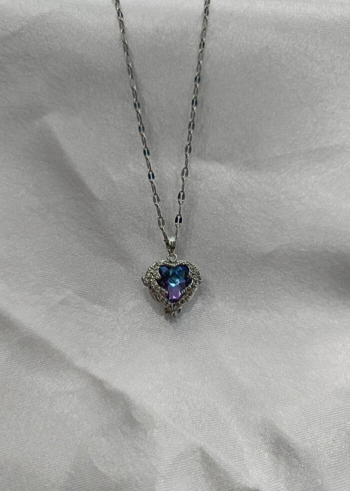 Stainless Stell 316L İtalyan Çelik Zirkon Taş Kolye - Görsel 5