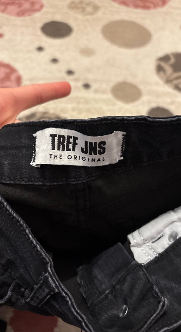 Siyah Düz Kesim Denim Pantolon — görsel 2/3