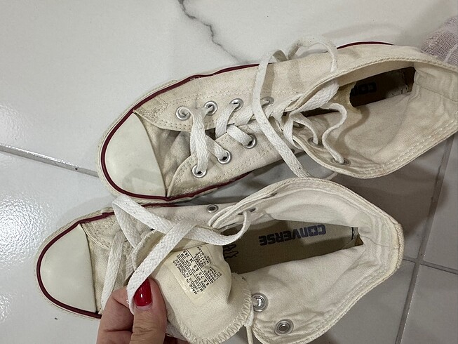 38 Beden beyaz Renk Beyaz converse