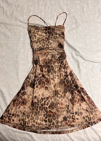Bershka Leopar Desenli Bershka Elbise