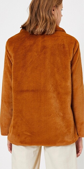 34 Beden camel Renk Deve tüyü rengi peluş mont