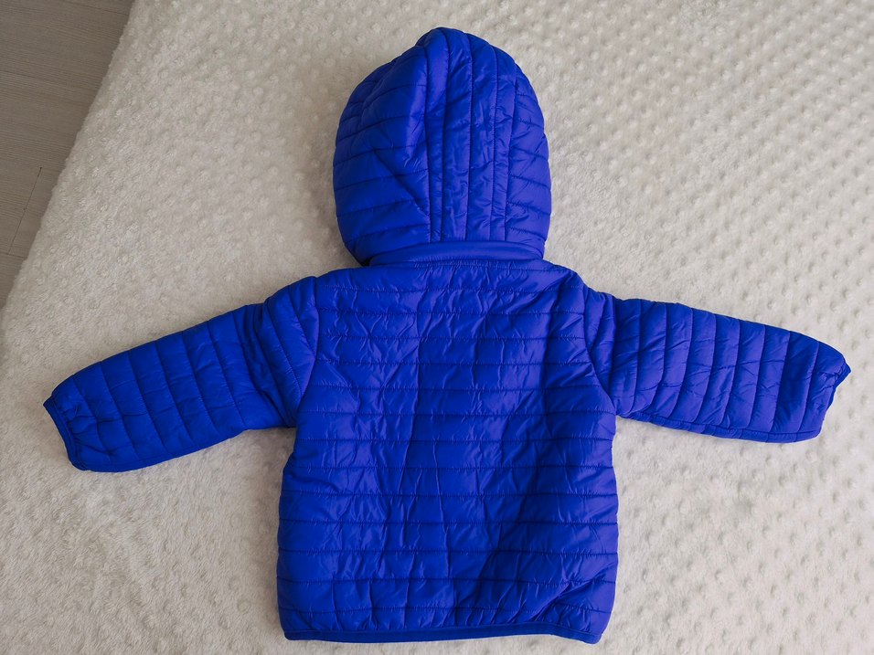 Mavi Kapüşonlu Bebek Mont e-bebek - Görsel 2