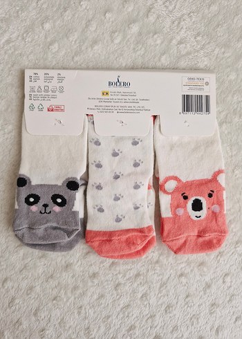 Bolero Kız Çocuk Çok Renkli Desenli Çorap Seti - Görsel 2