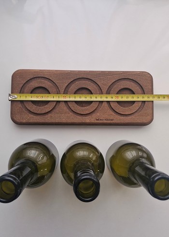 Ahşap Tepsili 3'lü Şişe Mumluk Seti - Görsel 5