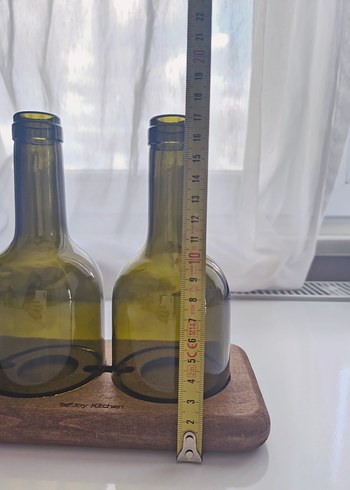 Ahşap Tepsili 3'lü Şişe Mumluk Seti - Görsel 7