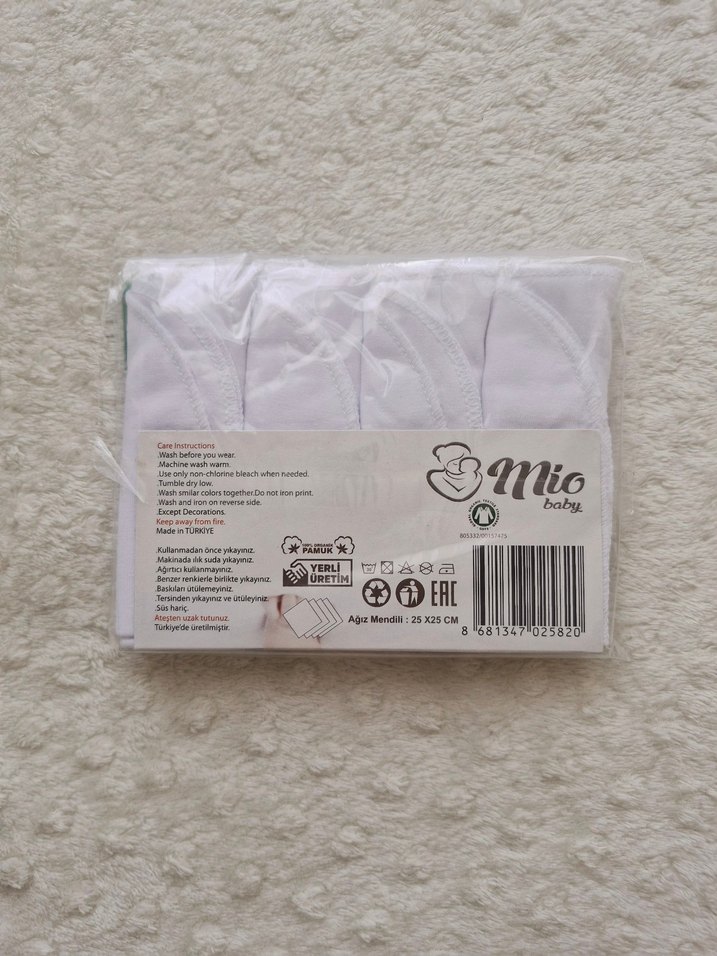 Mio Baby Organik Bebek Ağzı Bezi 4'lü - Görsel 2