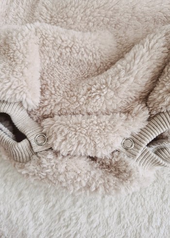 Uzun Kollu Bej Bebek Tulum - Görsel 5