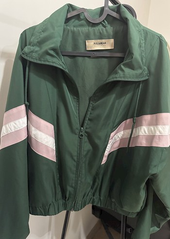 Yeşil Fermuarlı Kadın Yağmurluk - Görsel 4