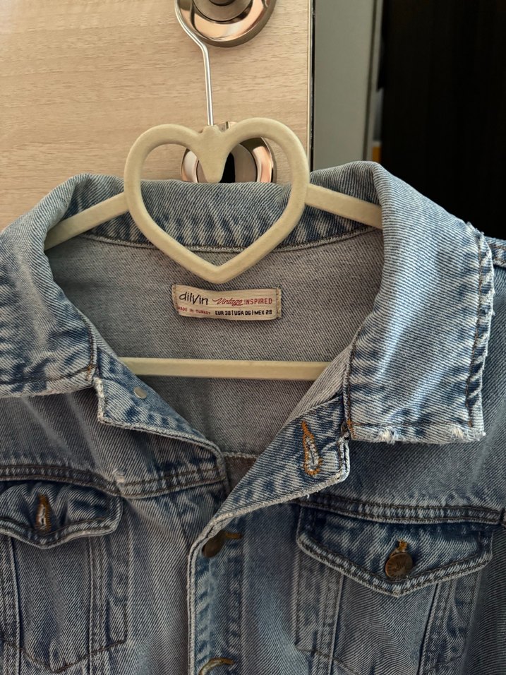 Oversize Kadın Denim Ceket - Görsel 4