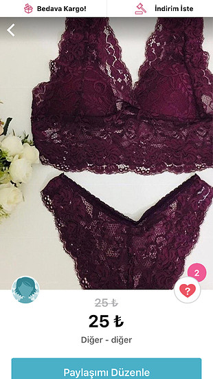 s Beden Bralet takım