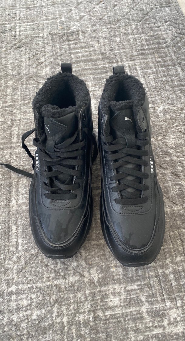 Puma Siyah Deri Görünümlü Bağcıklı Bot — görsel 5/6