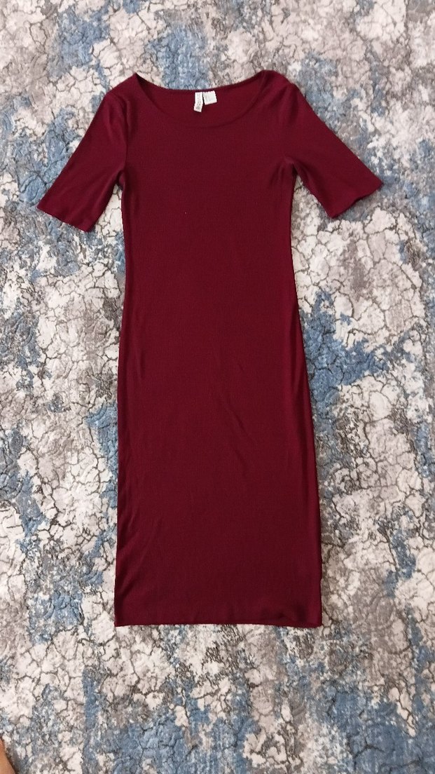 H&M Bordo  Elbise — görsel 4/5