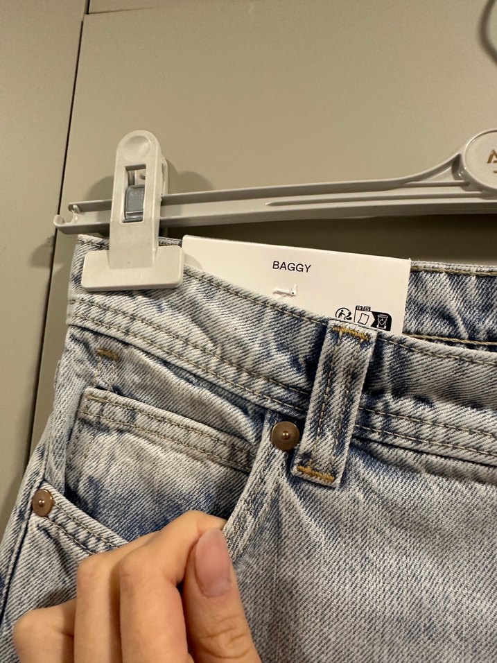 Açık Mavi Rahat Kesim Baggy Jean — görsel 6/7