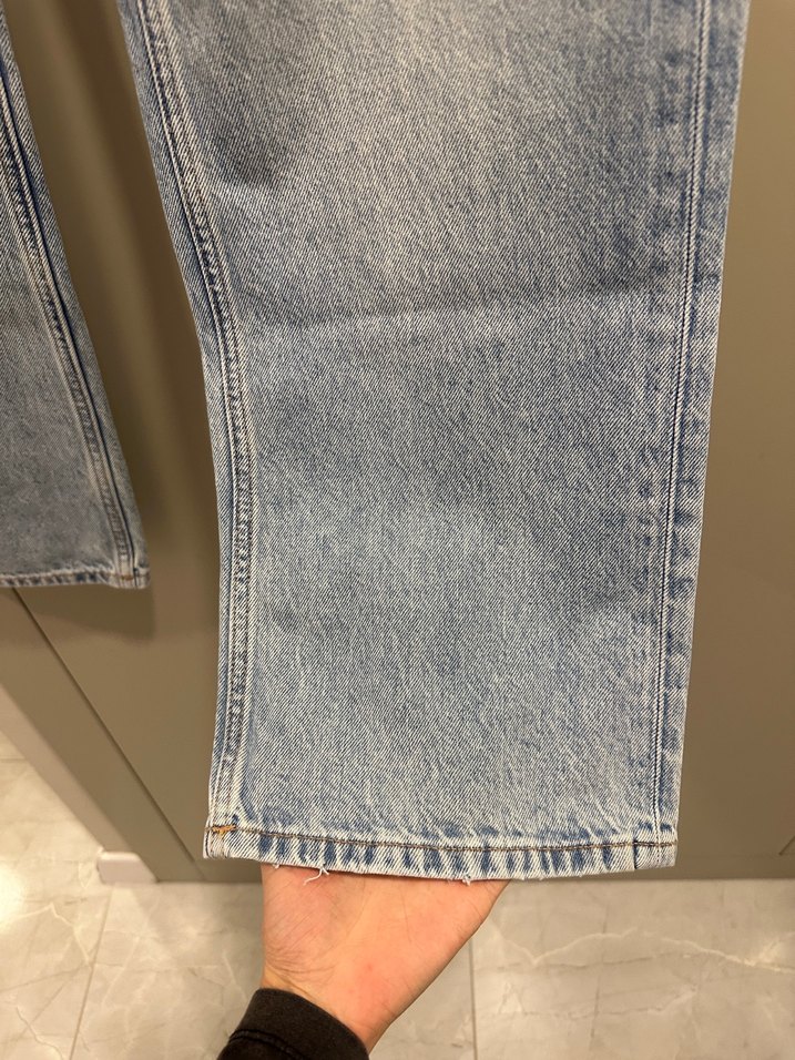 Açık Mavi Yüksek Bel Düz Paça Jean — görsel 4/7