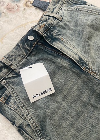 Pull and Bear Pull Bear Yikamali Mavi Denim Jean Baggy Kalip Etiketli