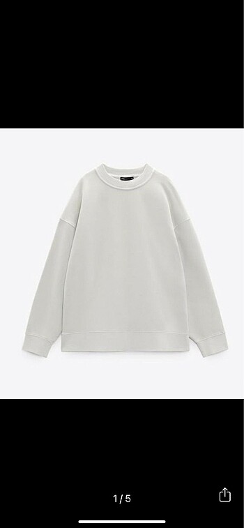 Zara Kadin Beyaz Sweatshirt
