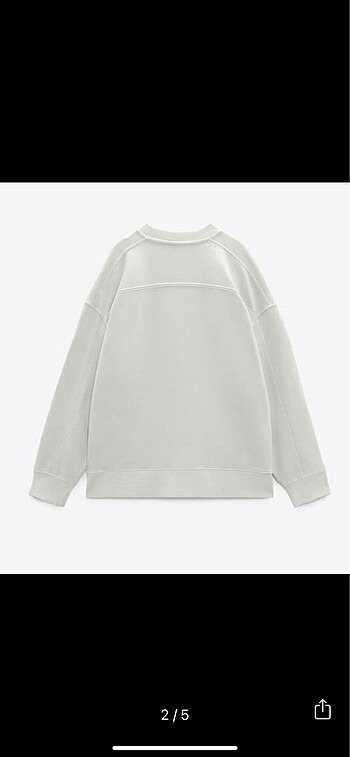 Zara Zara Kadin Beyaz Sweatshirt