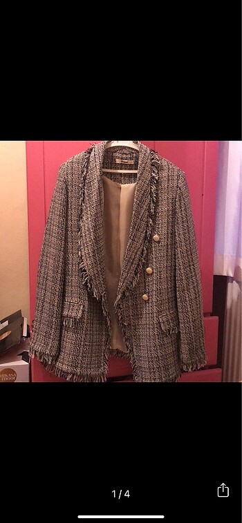 Vintage Tasarım Blazer Ceket